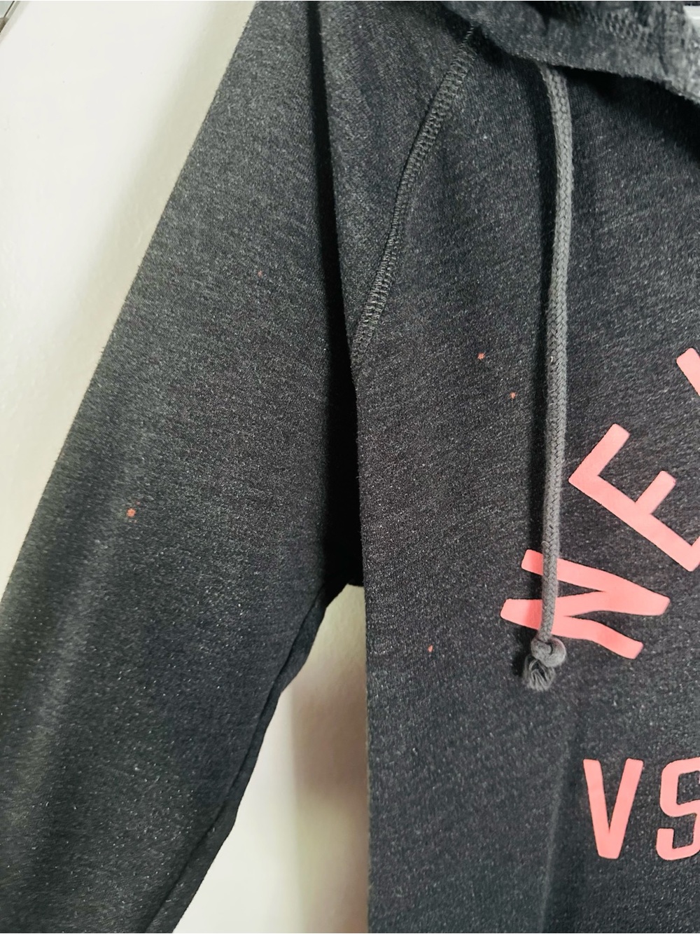 Victoria's Secret Black Pullover Hoodie with White Label MEDIUM - Picture 8 of 8